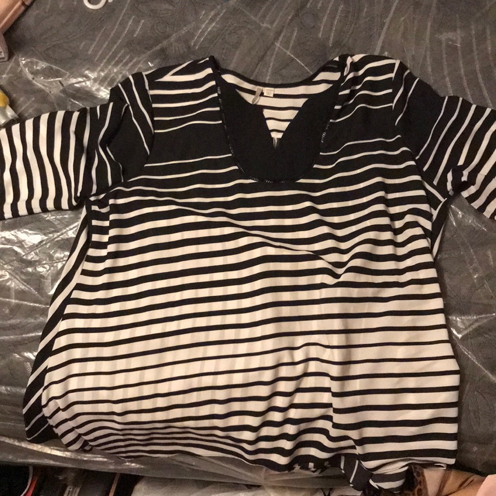 Black & White Striped Blouse